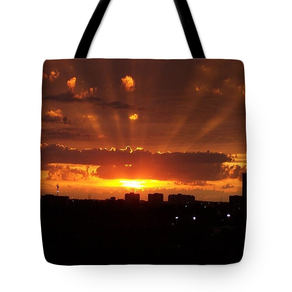 Toronto Tote Bag featuring the photograph Toronto - Just One Breathtaking Sunset by Serge Averbukh