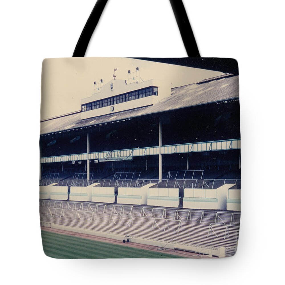  Tote Bag featuring the photograph Tottenham - White Hart Lane - East Stand 1 - Leitch - 1970s by Legendary Football Grounds