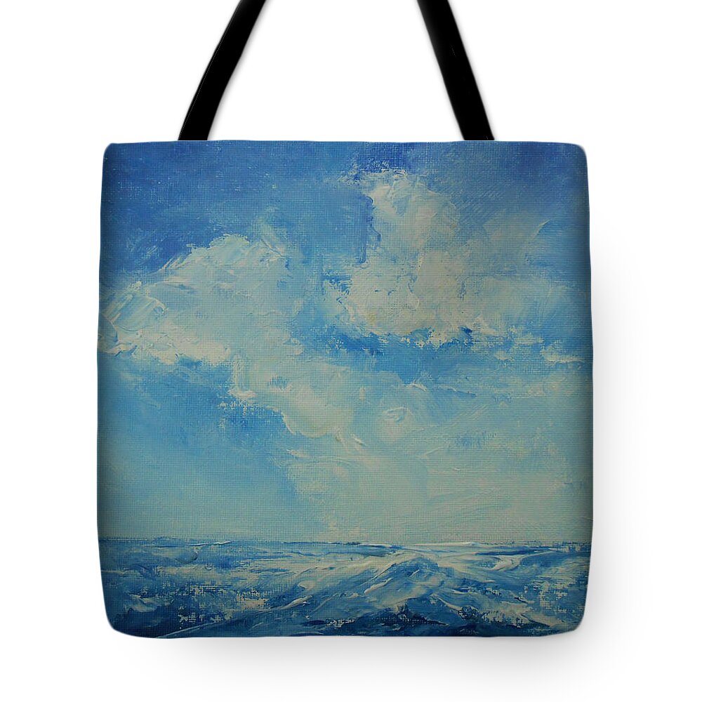 Abstract Tote Bag featuring the painting Touch The Sky by Jane See