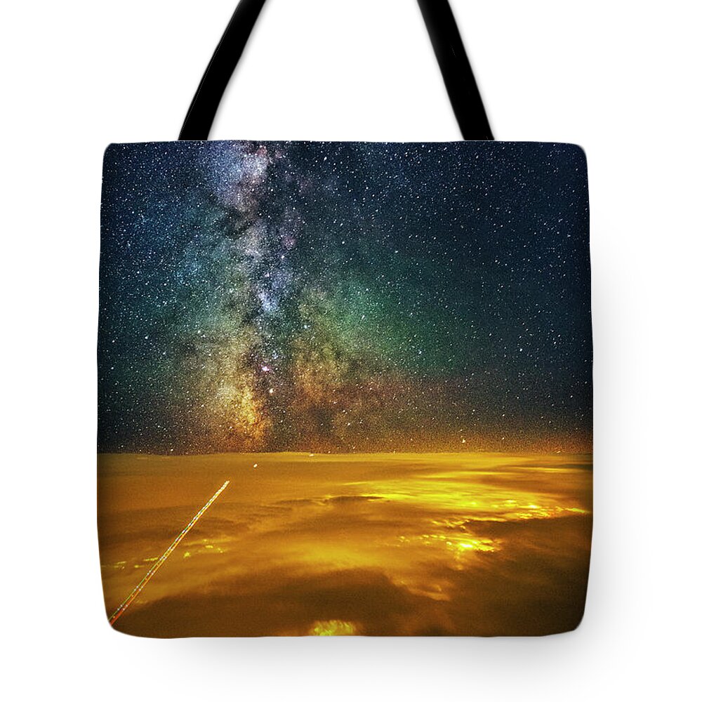 Astronomy Tote Bag featuring the photograph Towards the Core by Ralf Rohner