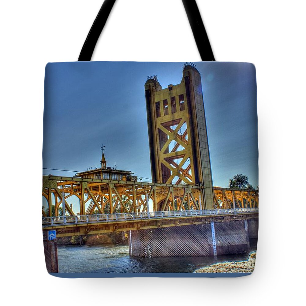 Sky Tote Bag featuring the photograph Tower Bridge Painted Sky by Randy Wehner