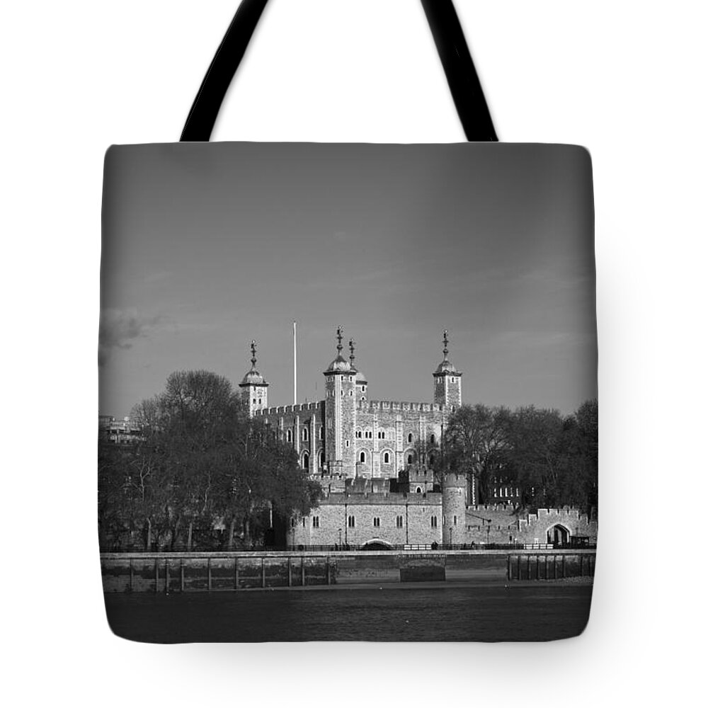 London Tote Bag featuring the photograph Tower of London riverside by Gary Eason