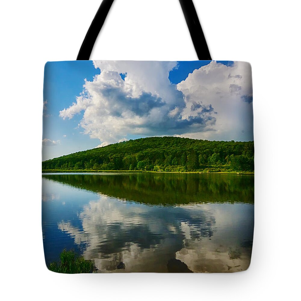 Evening Tote Bag featuring the photograph Towering by Amanda Jones