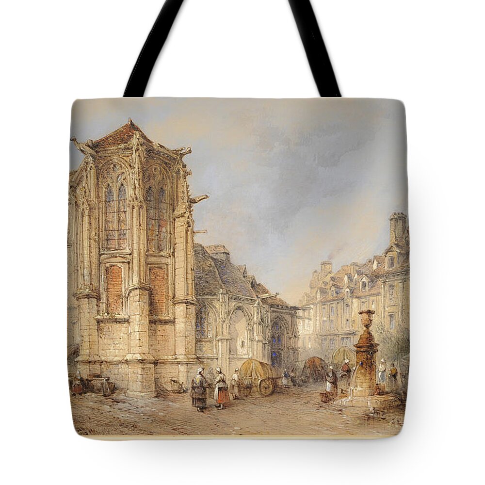Thomas Colman Dibdin Tote Bag featuring the painting Town by Thomas Colman