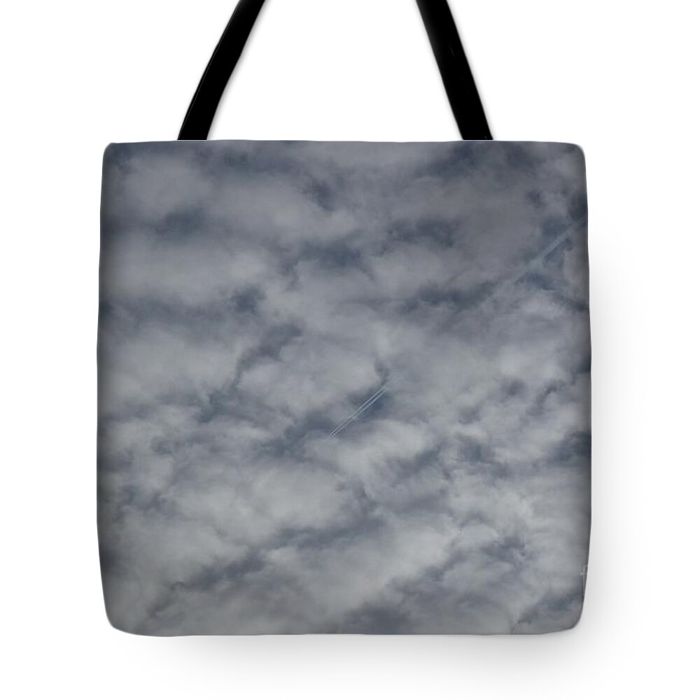 Aircraft Tote Bag featuring the photograph Trace of Airplane by Jean Bernard Roussilhe