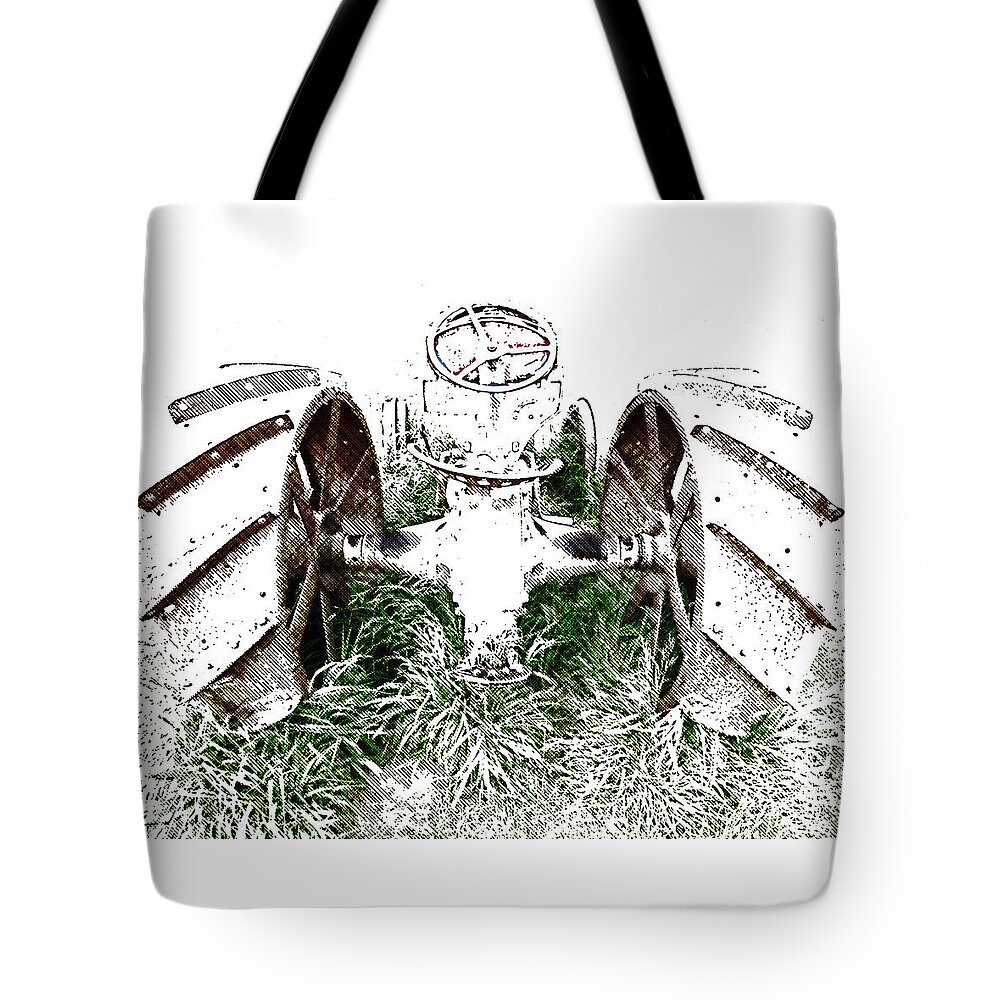 Art Tote Bag featuring the photograph Tractor Tracks by Steve Taylor