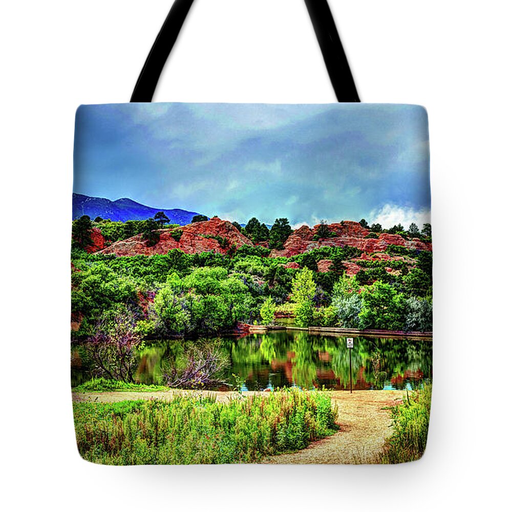 Wilderness Tote Bag featuring the photograph Trails of Red Rock Canyon by Deborah Klubertanz