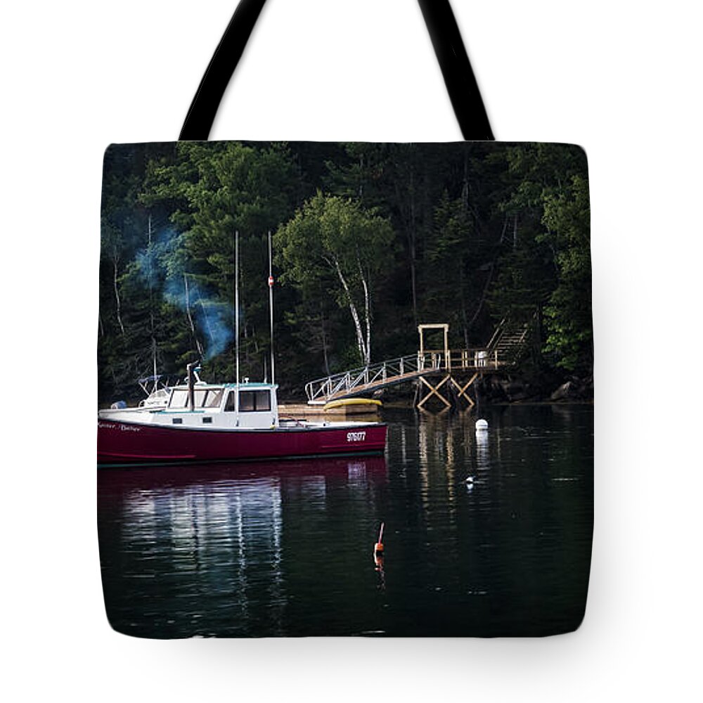 Harbor Tote Bag featuring the photograph Tranquil Morning by David Kay