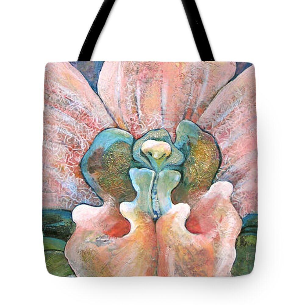 Orchid Tote Bag featuring the painting Transcendence by Shadia Derbyshire