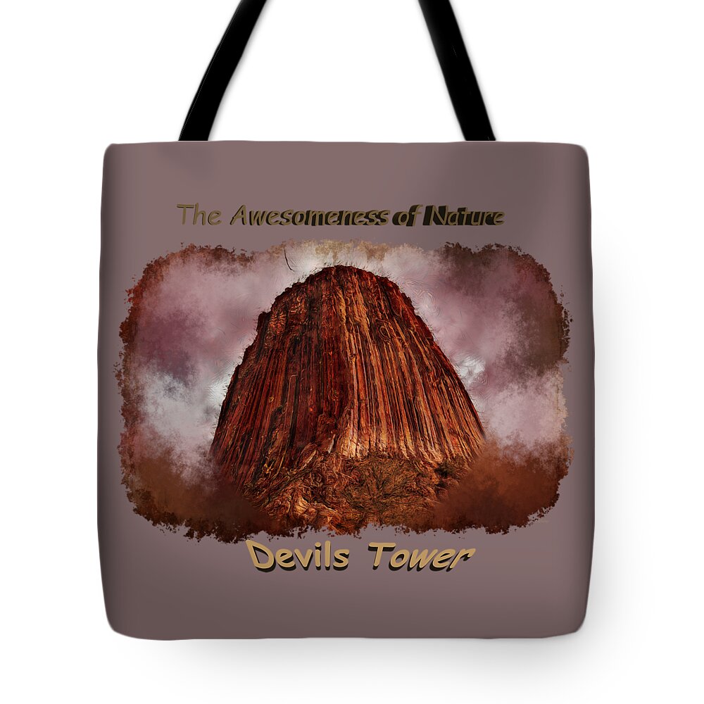 Shirts Tote Bag featuring the photograph Transcendent Devils Tower 2 by John M Bailey