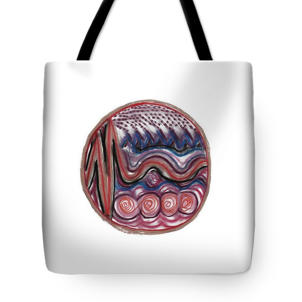 Mandala Tote Bag featuring the pastel Transition by Annette Hadley