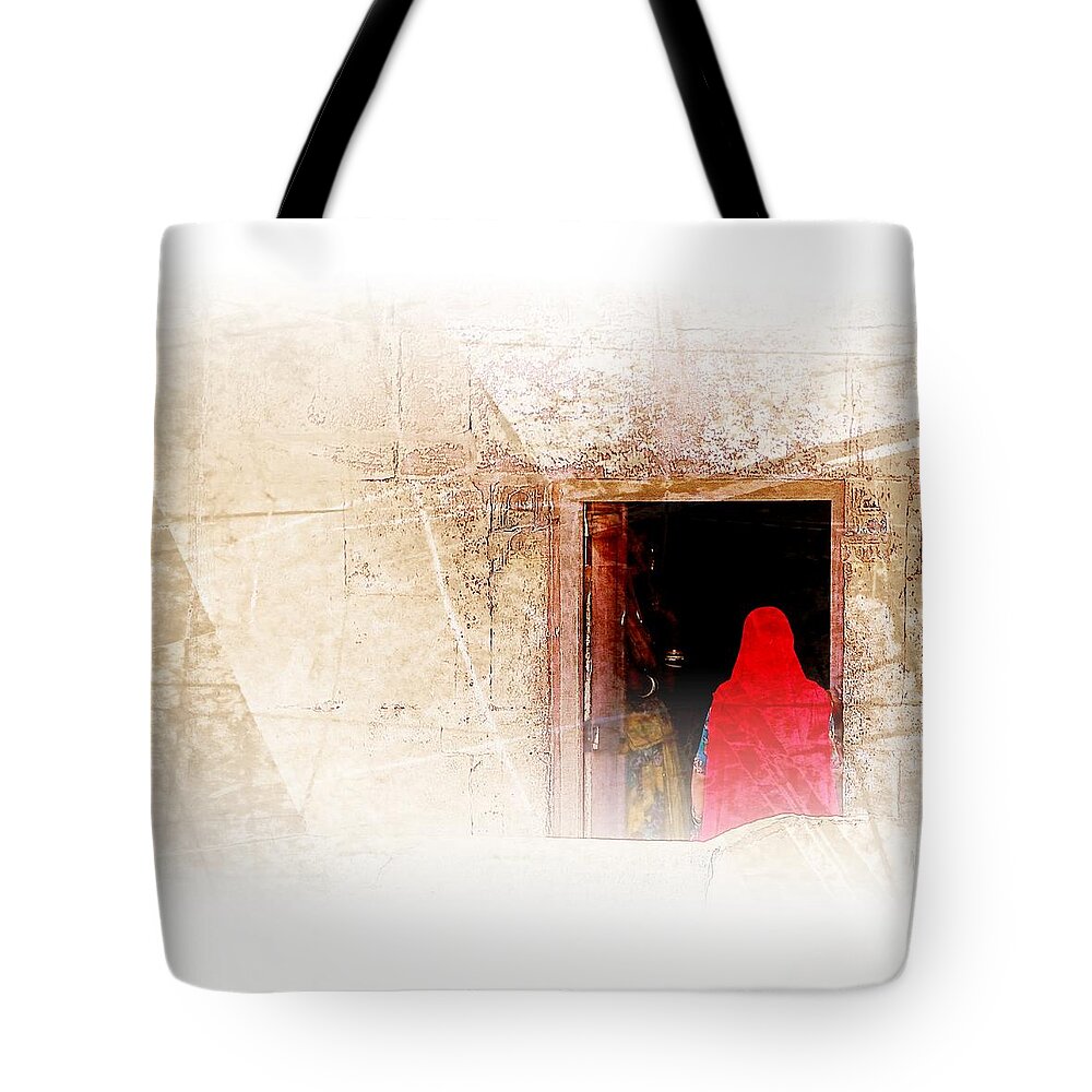 Travel Photography Tote Bag featuring the photograph Travel Exotic Women Portrait Mehrangarh Fort India Rajasthan 1a by Sue Jacobi