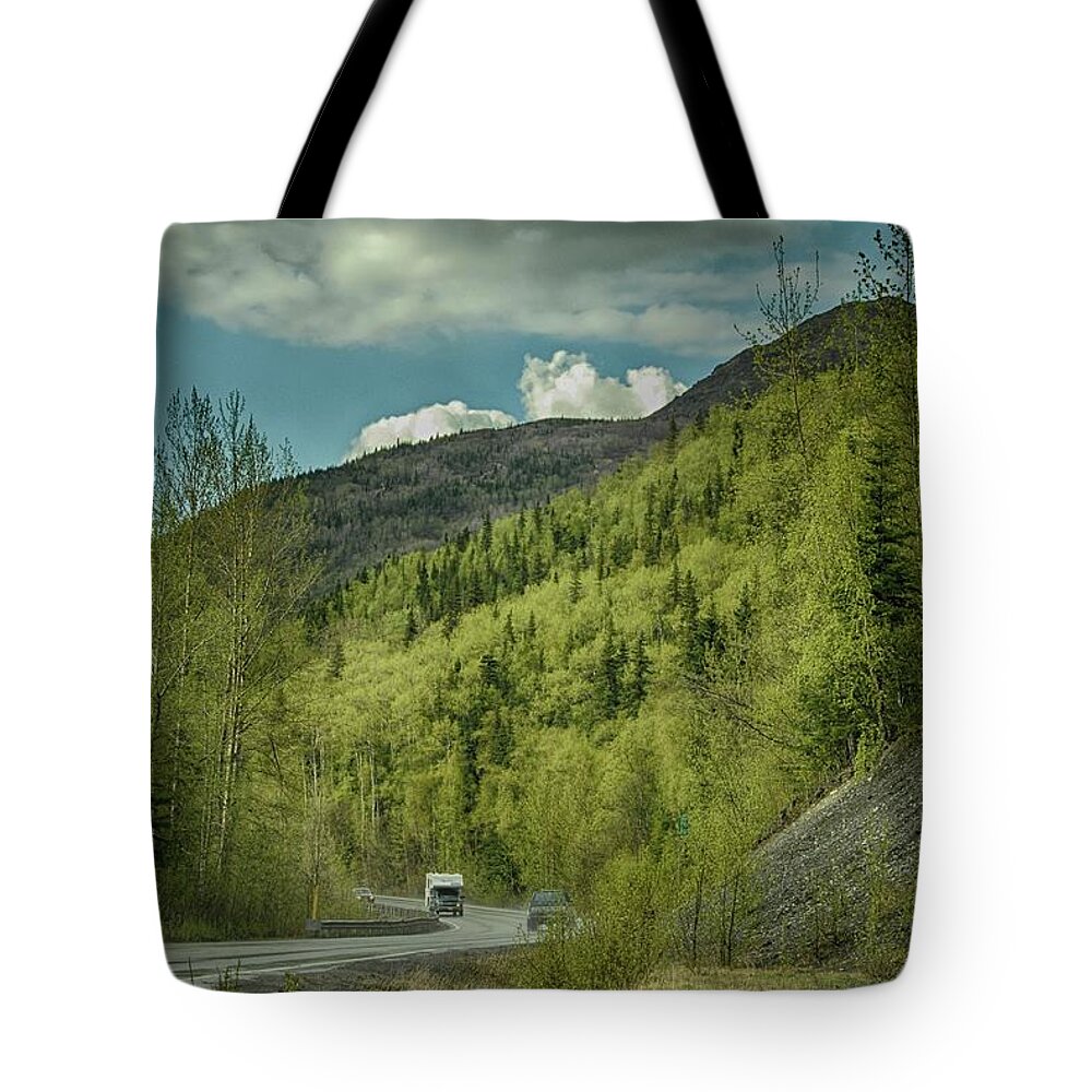 Alaska Tote Bag featuring the photograph Traveling Alaska  by Dyle Warren