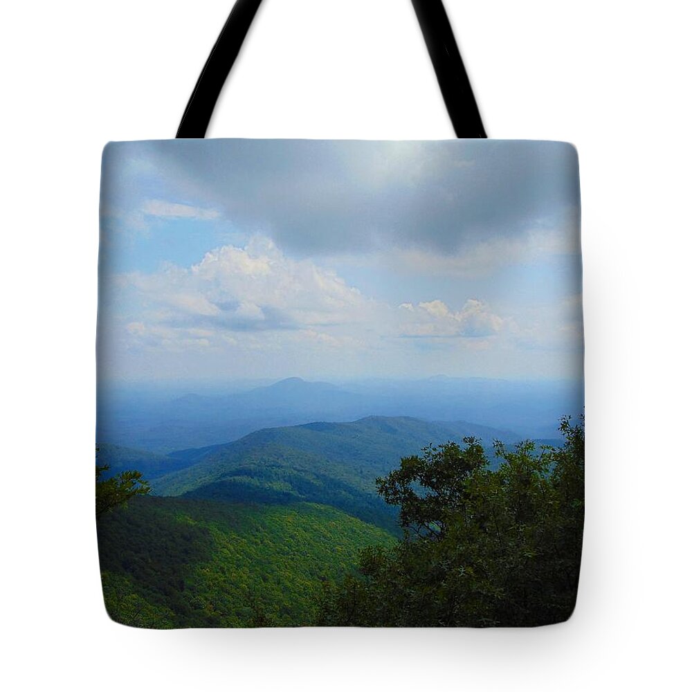 Vista Tote Bag featuring the photograph Tray Mountain Summit - North by Richie Parks