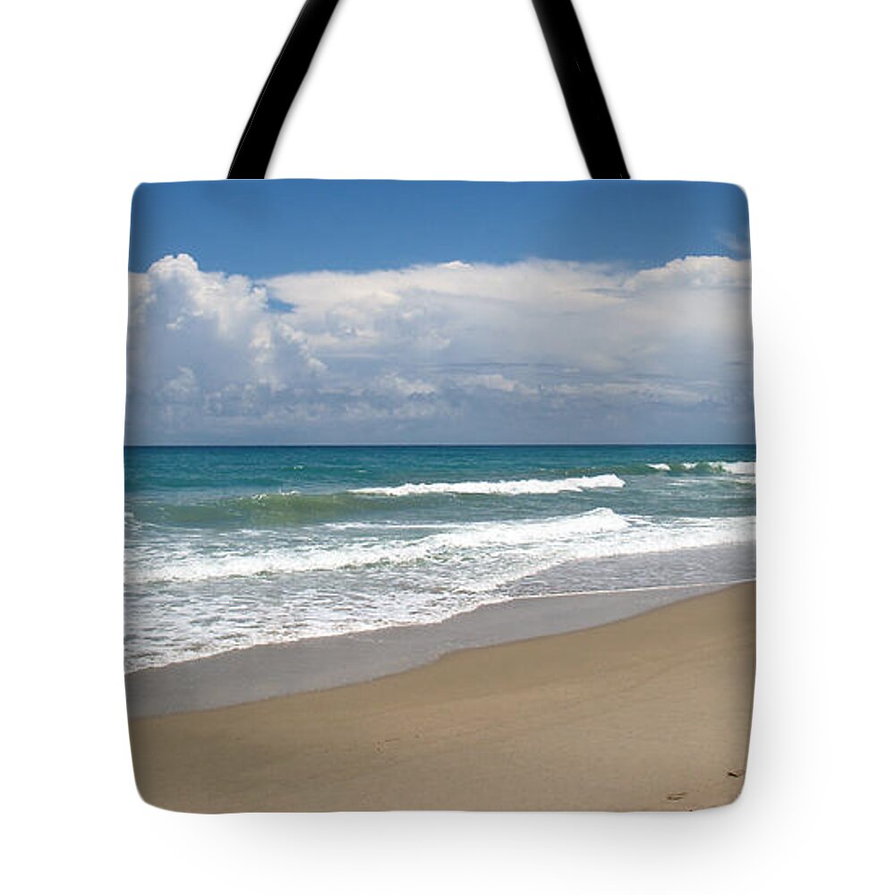 Beach Tote Bag featuring the photograph Treasure Coast Beach Florida Seascape C4 by Ricardos Creations
