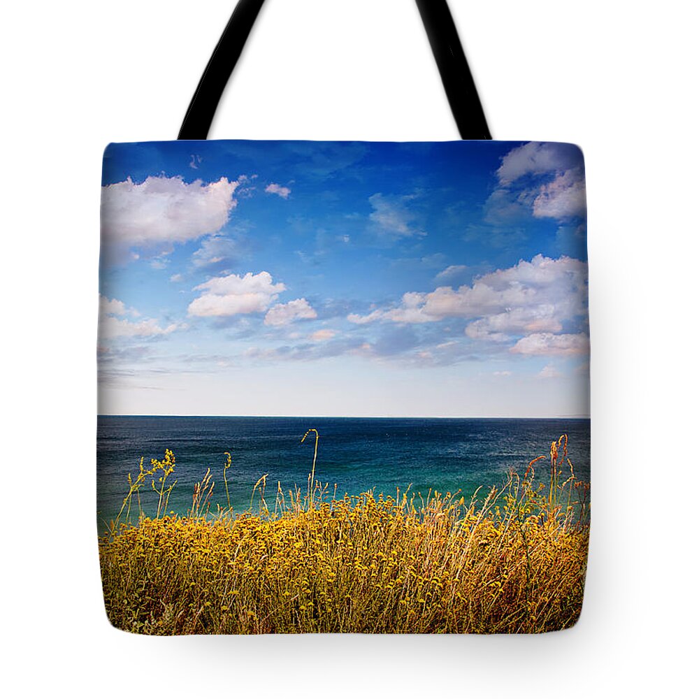 Sunrise Tote Bag featuring the photograph Treasure Coast Florida Autumn Morning Seascape D1 by Ricardos Creations
