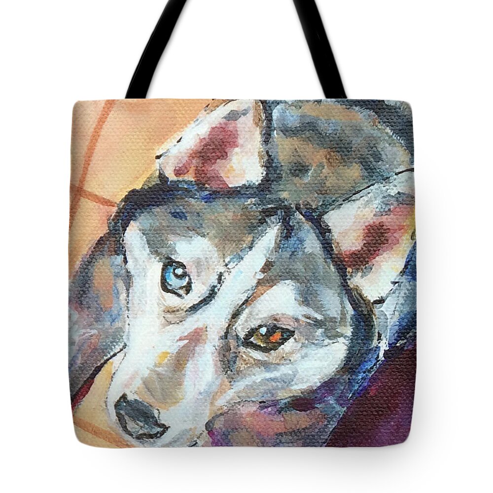  Tote Bag featuring the painting Treat Time by Judy Rogan