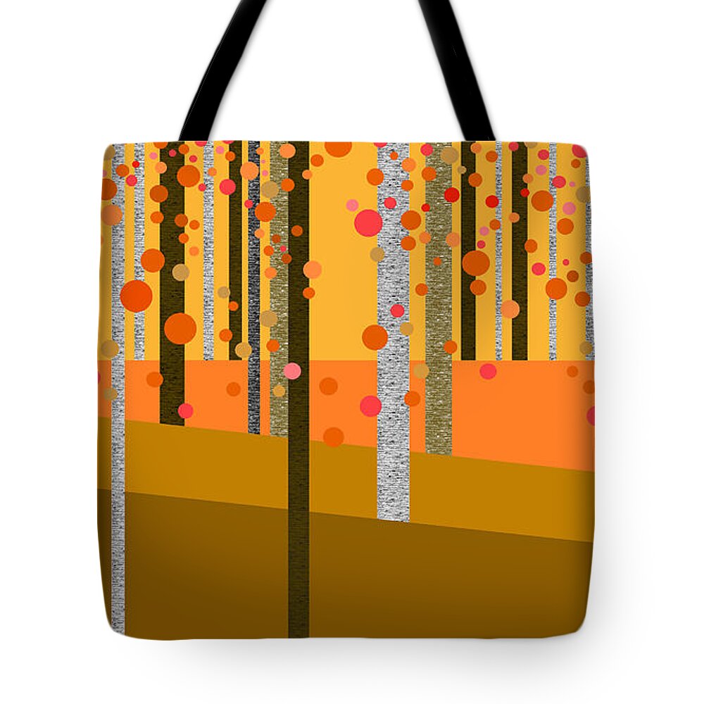 Tree Abstract Tote Bag featuring the digital art Tree Abstract by Val Arie