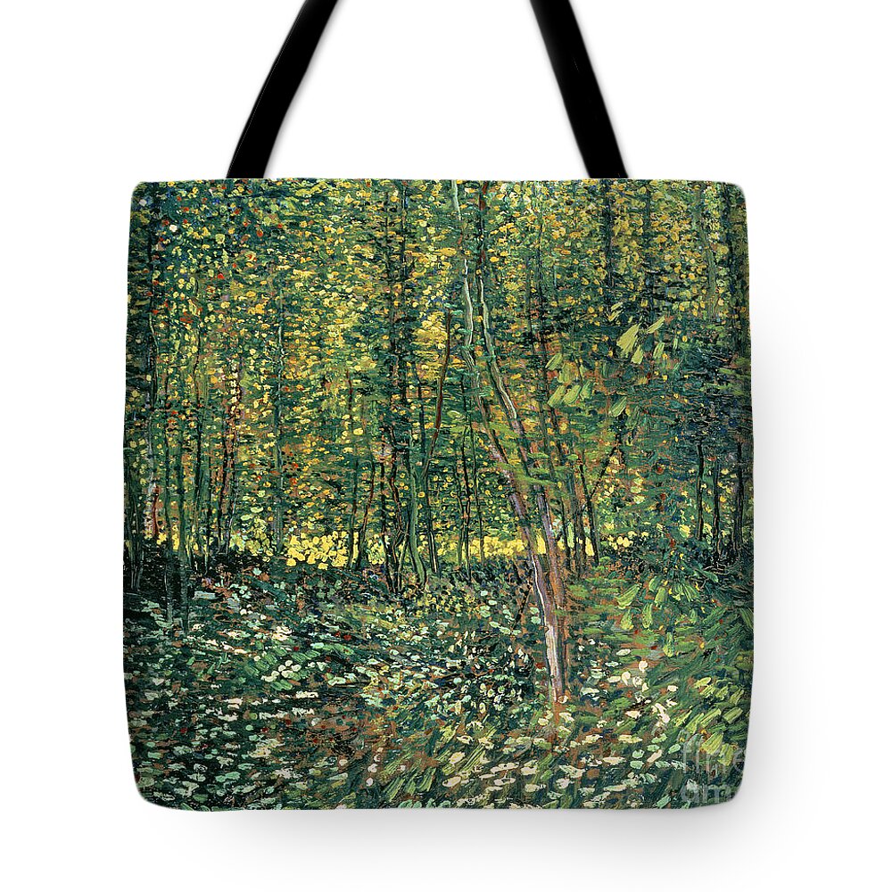 Van Gogh Tote Bag featuring the painting Trees and Undergrowth by Vincent Van Gogh