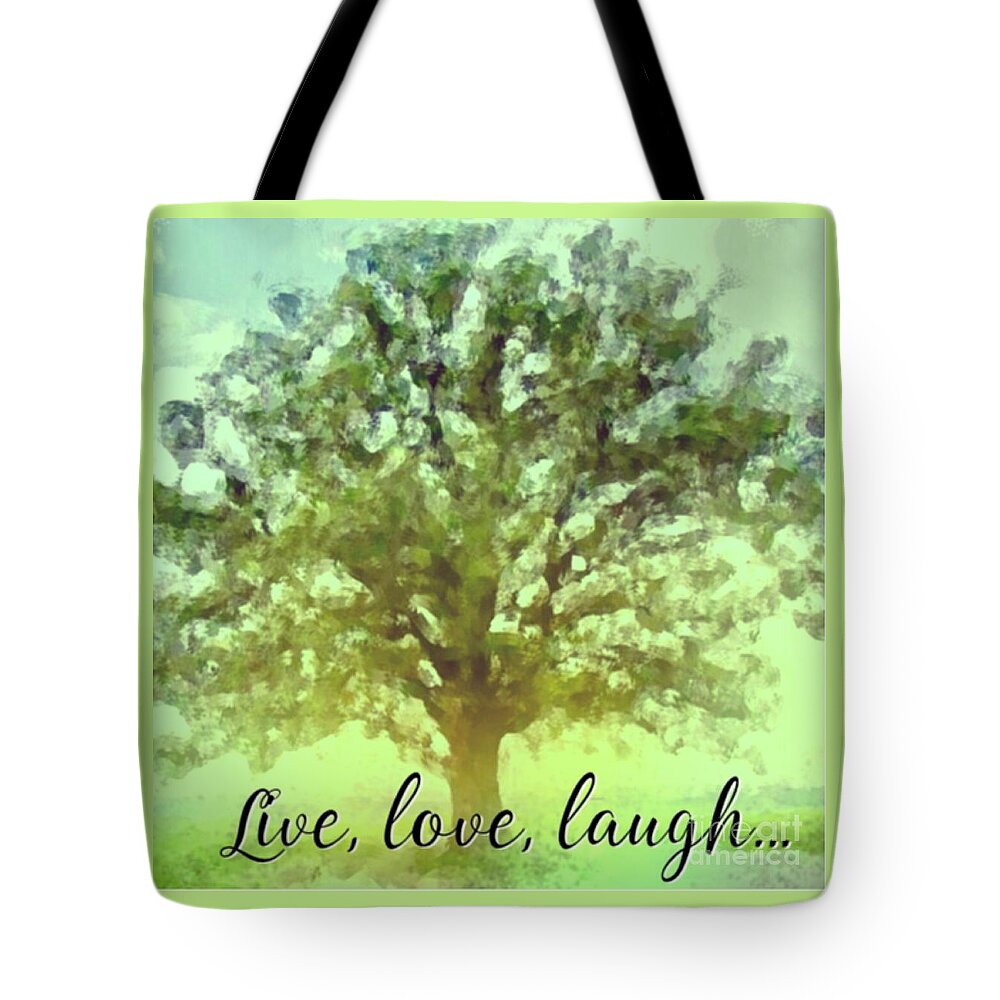 Tree Tote Bag featuring the digital art Trees of life 1 by Shelly Tschupp