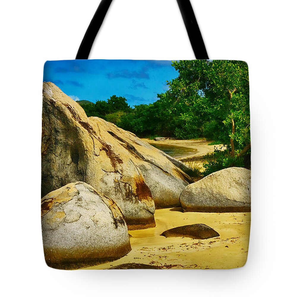 Light Tote Bag featuring the photograph Trellis Bay Granite by Amanda Jones