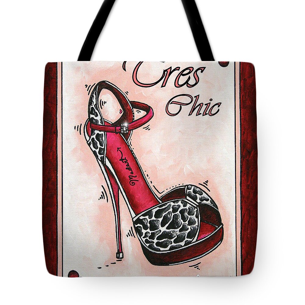 Art Tote Bag featuring the painting Tres Chic by MADART by Megan Aroon