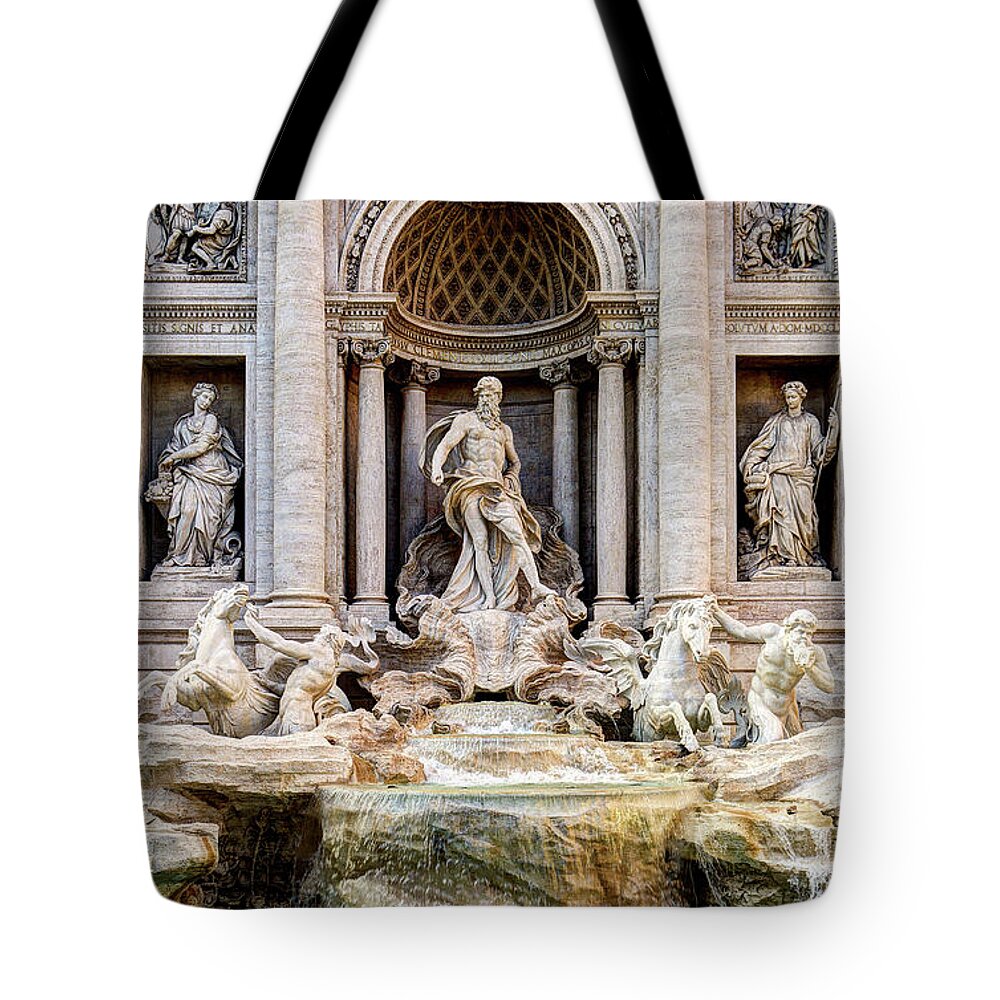 Fontana Di Trevi Tote Bag featuring the photograph Trevi FOuntain by Weston Westmoreland
