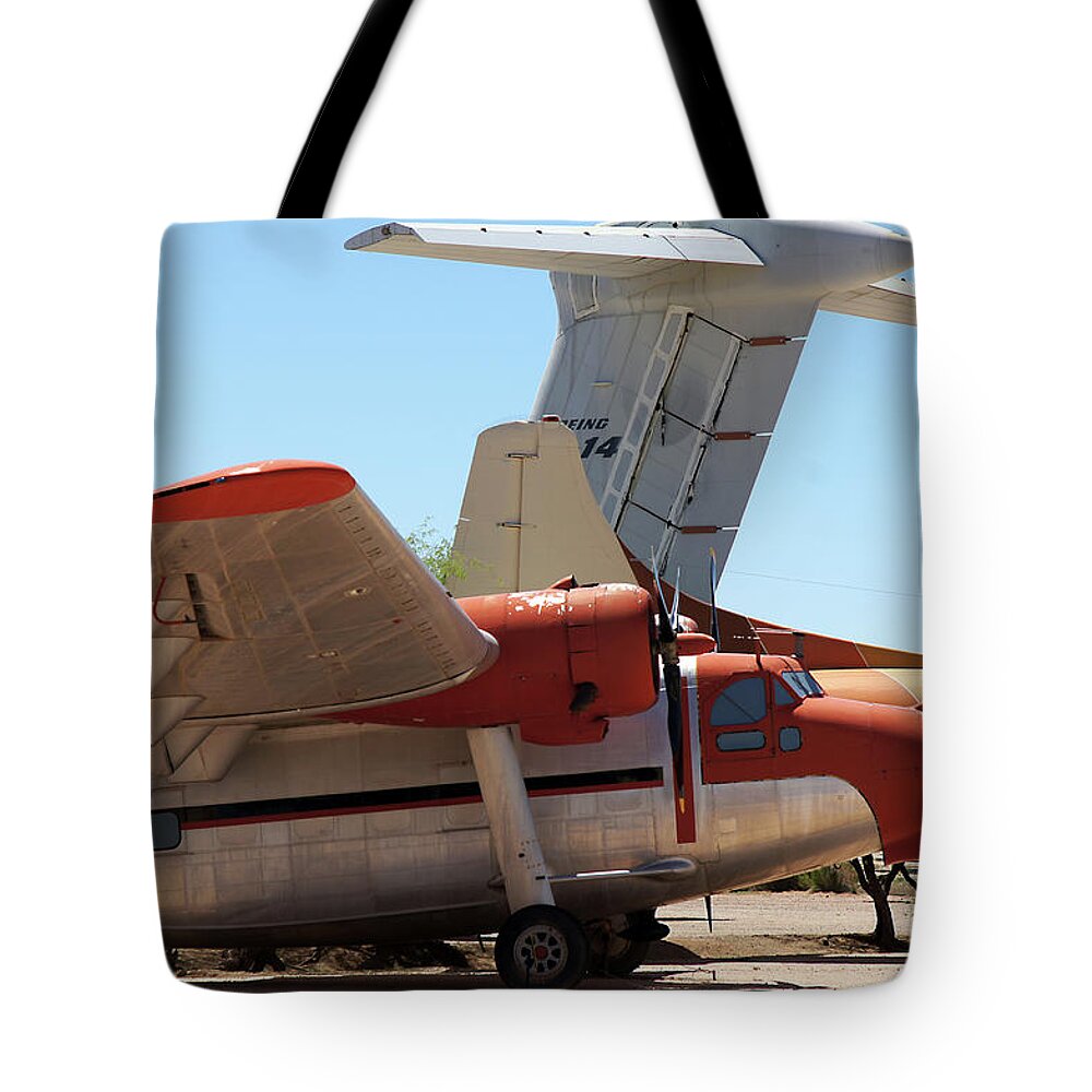 Plane Tote Bag featuring the photograph Tri Prop #54 by Raymond Magnani