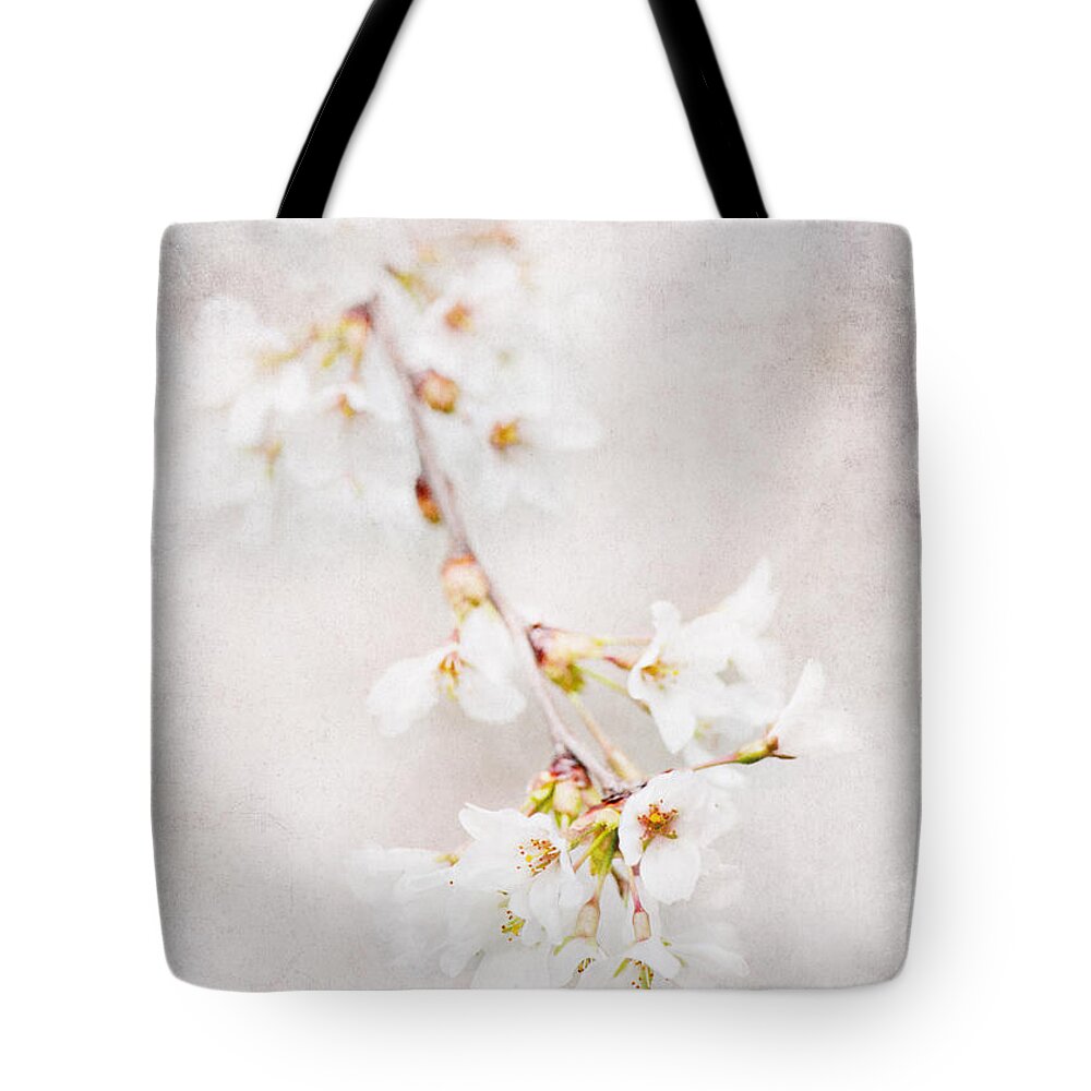 Flowers Tote Bag featuring the photograph Triadelphia Cherry Blossoms by Jill Love