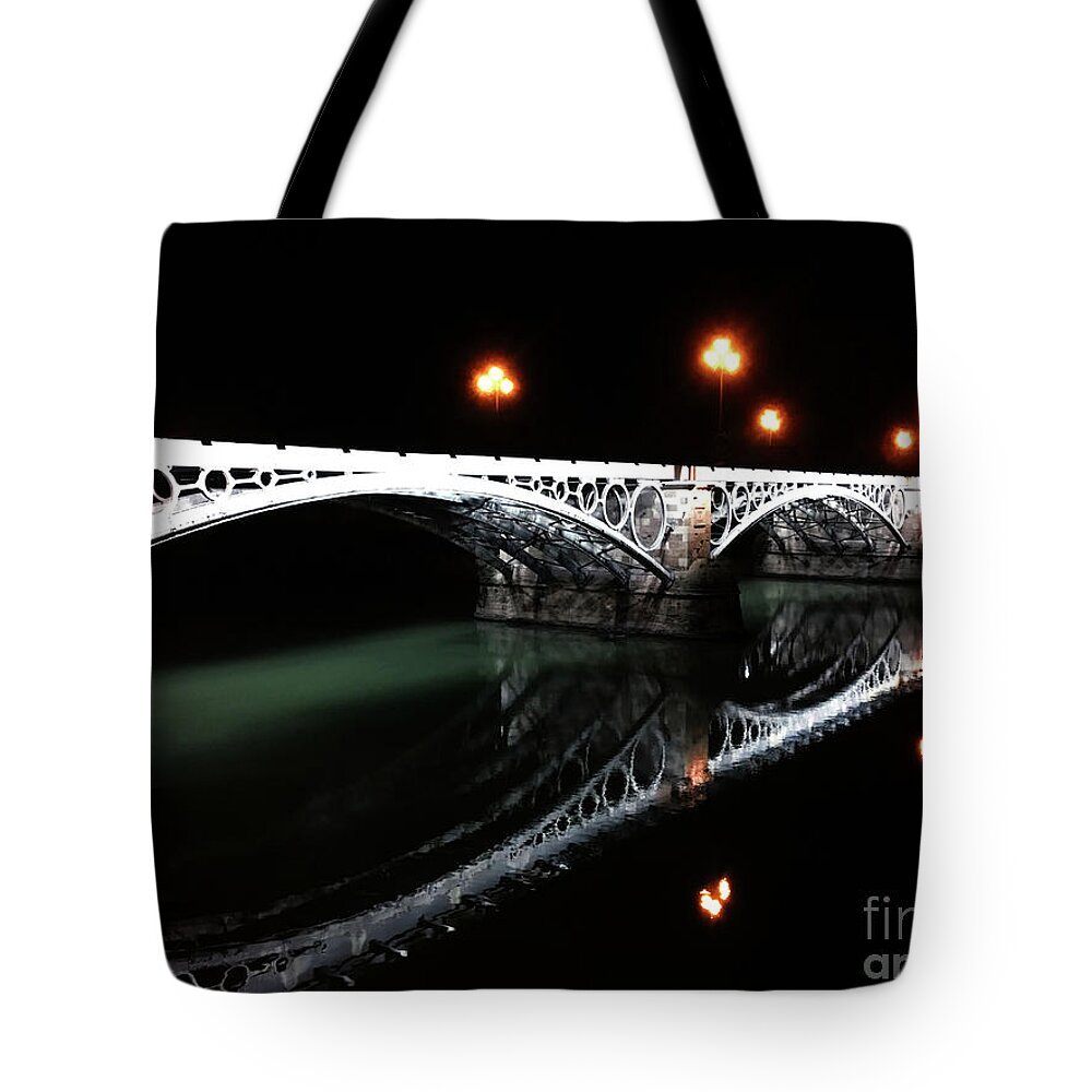 Seville Tote Bag featuring the photograph Triana Bridge by HELGE Art Gallery