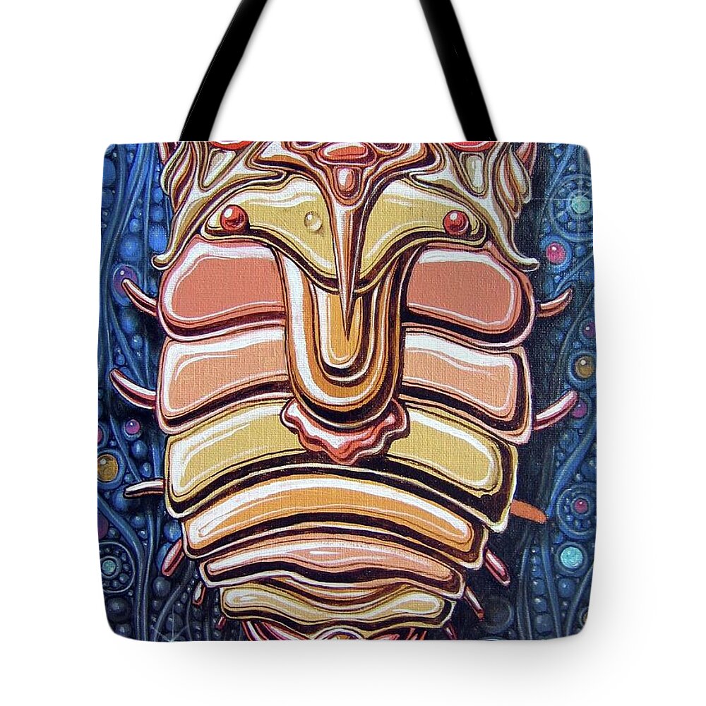 Trilobite Tote Bag featuring the painting Trilobite by Victor Molev