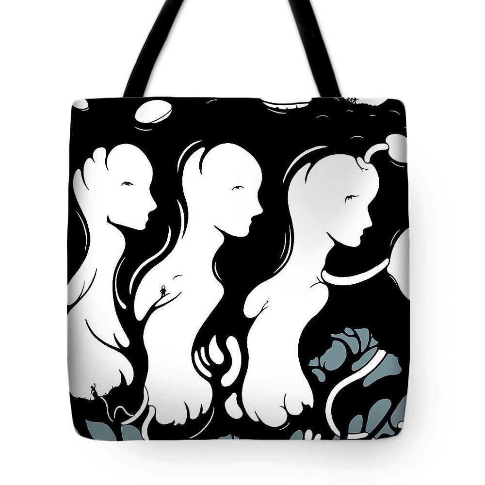 Branch Tote Bag featuring the digital art Trilogy by Craig Tilley