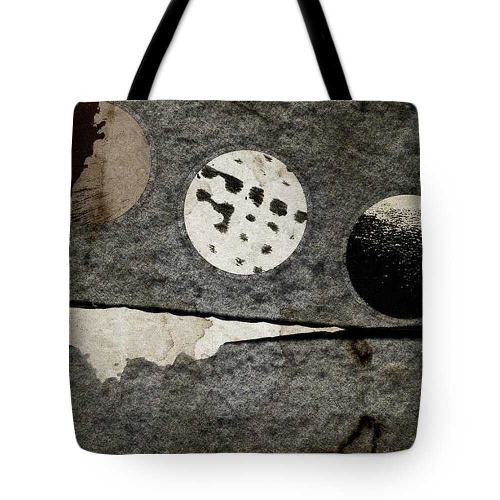 Collage Tote Bag featuring the photograph Triple Lunacy Abstract 1 by Carol Leigh