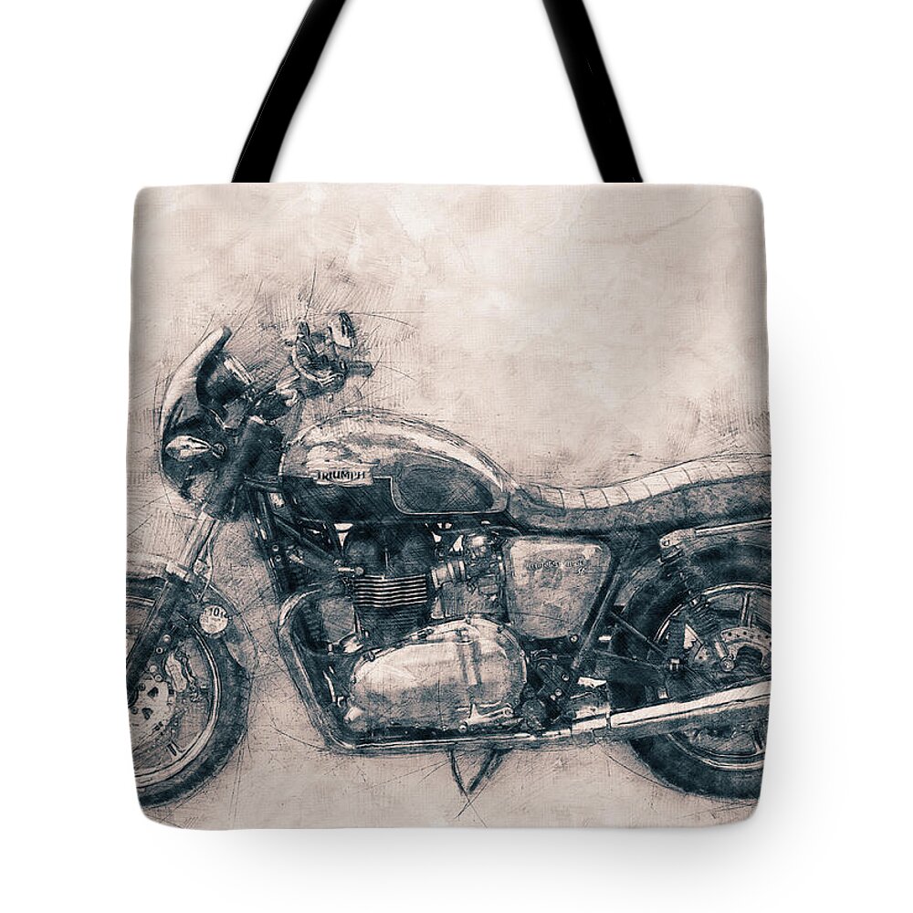 Motorcycle Decor Tote Bags