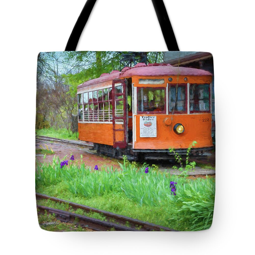 Trolley Tote Bag featuring the photograph Trolley Station by James Barber