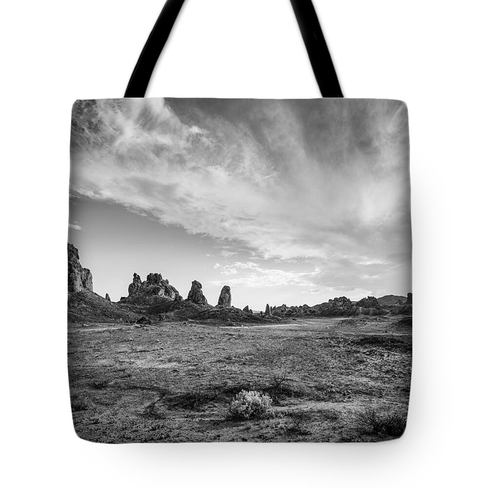 Trona Pinnacles Tote Bag featuring the photograph Trona Pinnacles Sky by Dusty Wynne