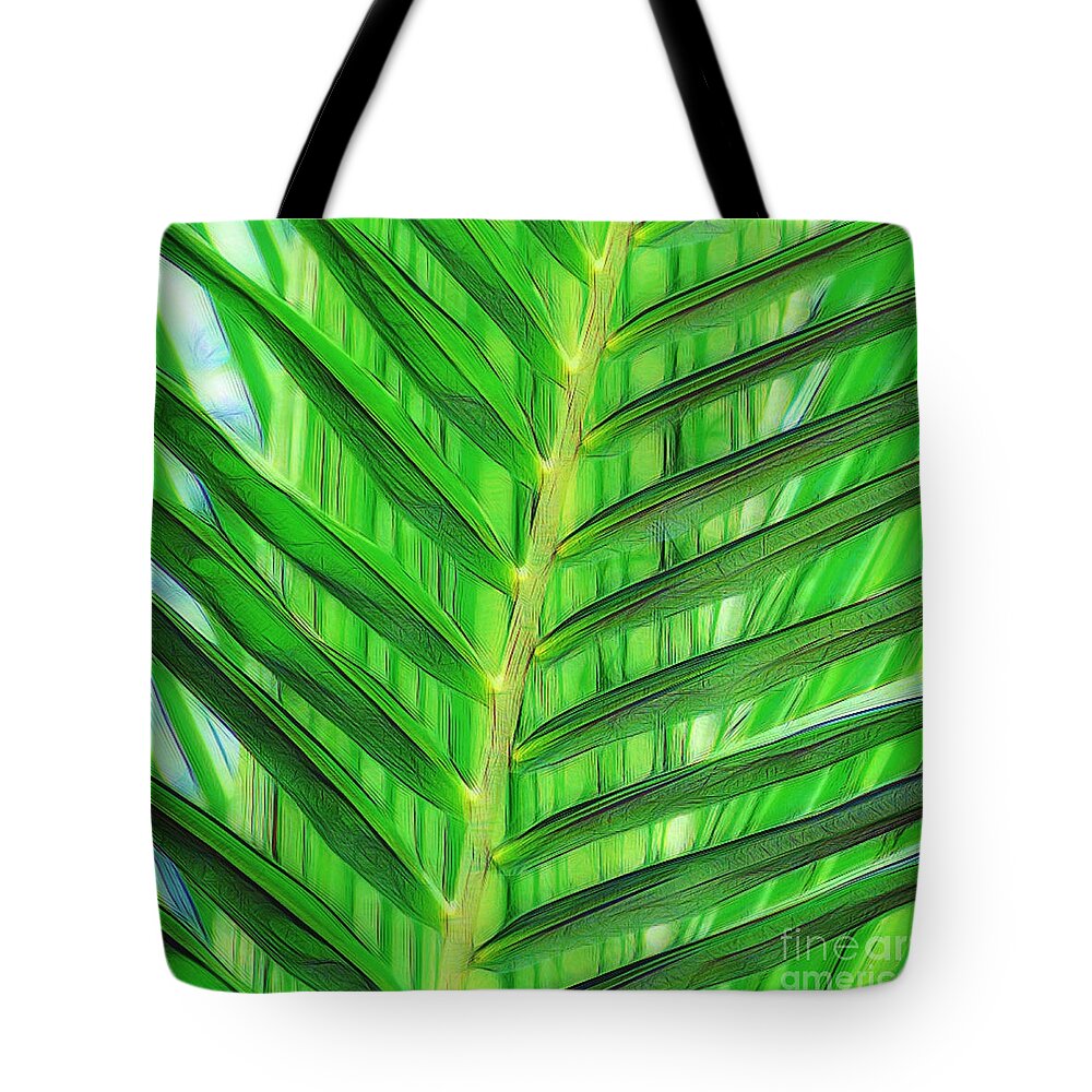 Palm Leaf Tote Bag featuring the photograph Tropical Foliage by Scott Cameron