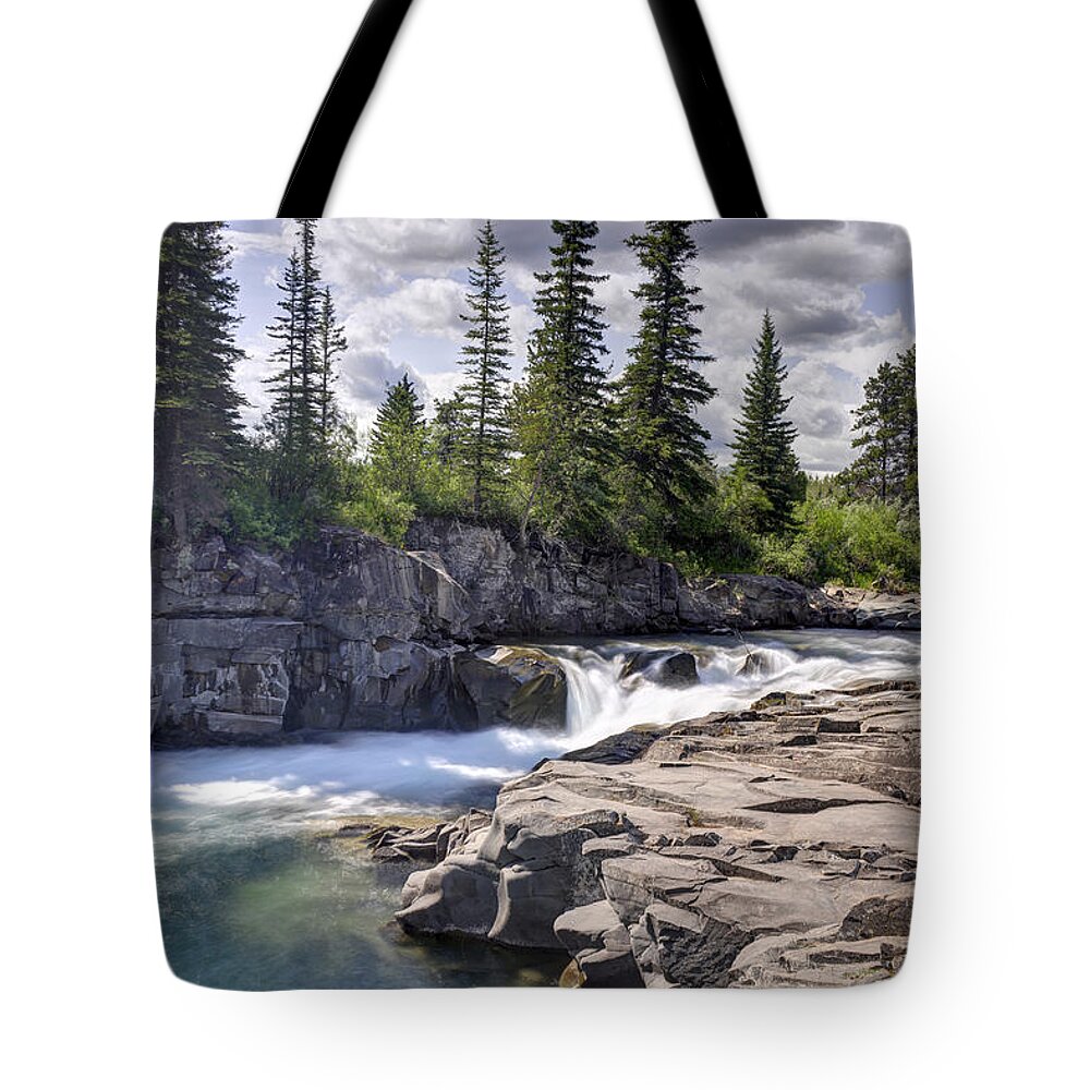 Castle Creek Tote Bag featuring the photograph Trout Stream by Phil And Karen Rispin