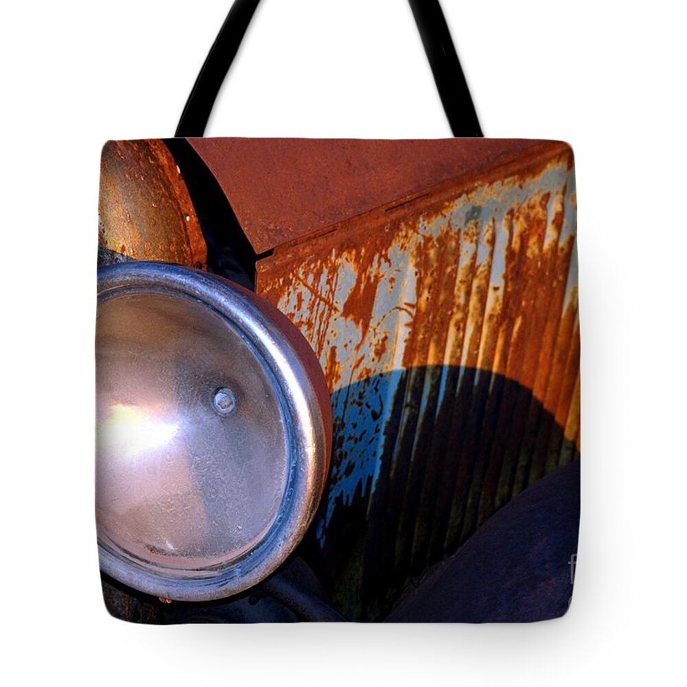 Route 66 Tote Bag featuring the photograph Truck Light by Jim Goodman