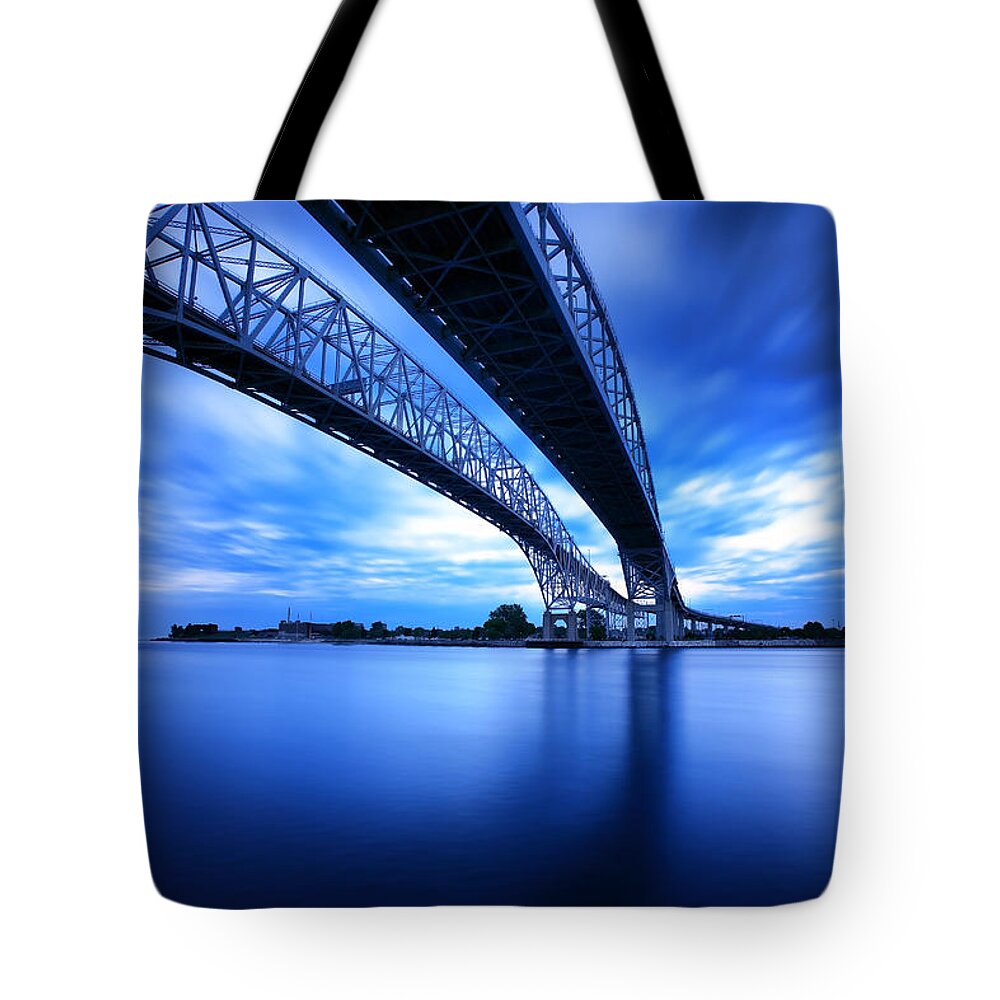 Port Tote Bag featuring the photograph True Blue View by Gordon Dean II