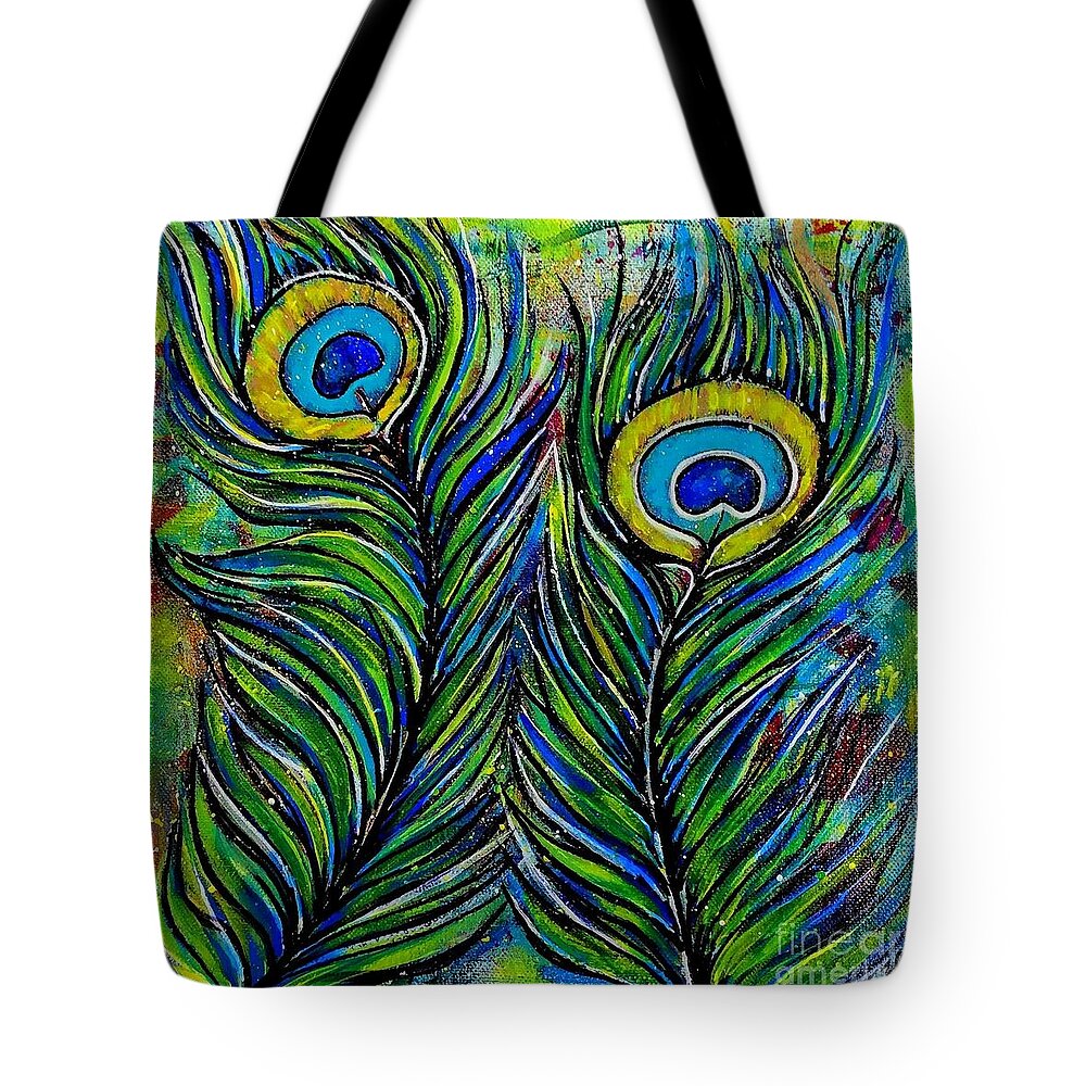 Julie-hoyle Tote Bag featuring the mixed media True Colors by Julie Hoyle