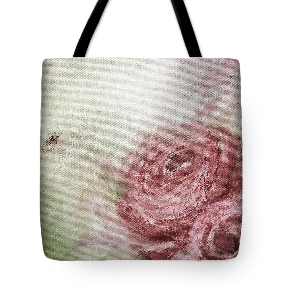 Landscape Art Tote Bag featuring the painting True Delicacy Is Not A Fragile Thing by Teresa Fry
