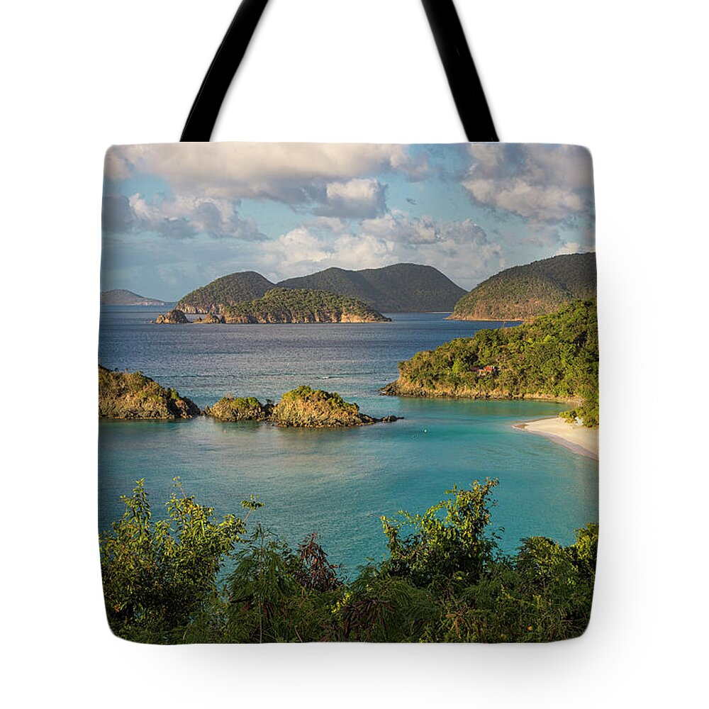 3scape Tote Bag featuring the photograph Trunk Bay Morning by Adam Romanowicz