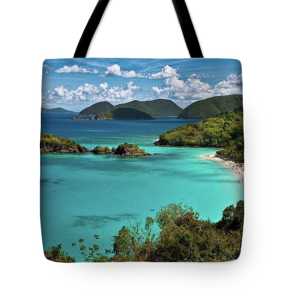 Trunk Bay Tote Bag featuring the photograph Trunk Bay Overlook by Harry Spitz