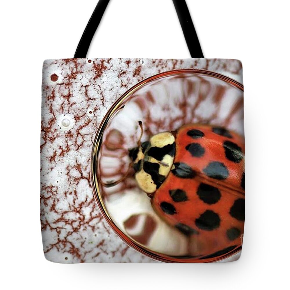 Digital Art Tote Bag featuring the digital art Through The Looking Glass by Tracey Lee Cassin