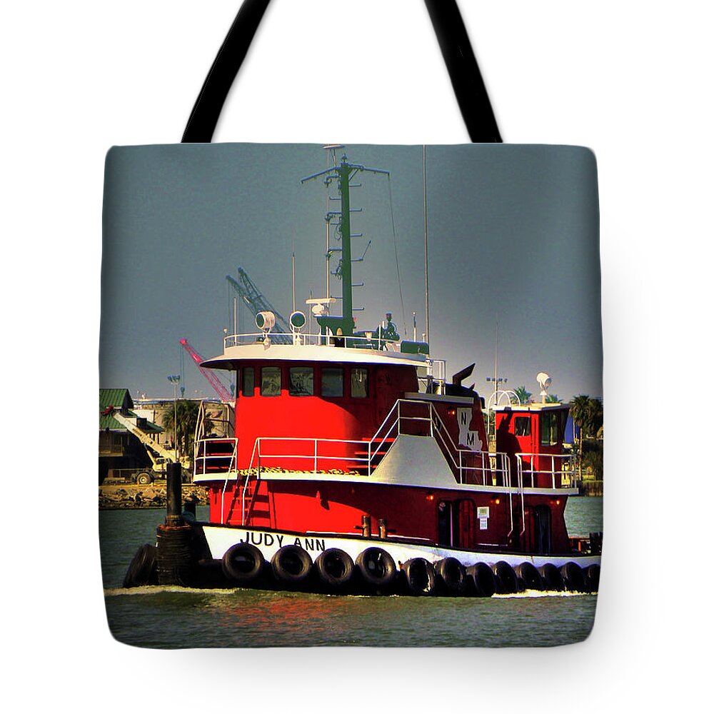 Tug Boat Tote Bag featuring the photograph TugBoat by Savannah Gibbs