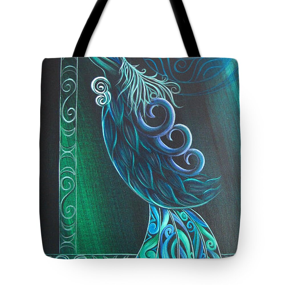 Tui Tote Bag featuring the painting Tui Bird by Reina Cottier by Reina Cottier