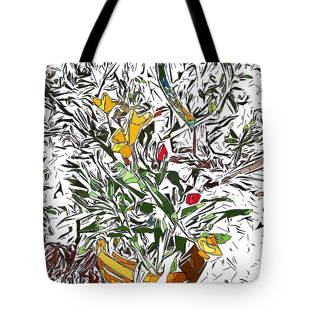 Tulips Tote Bag featuring the photograph Tulip Abstract by Jerry Abbott
