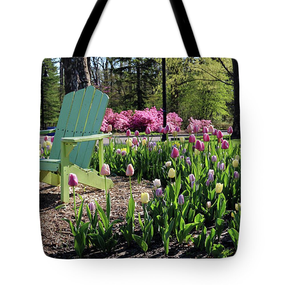 Toledo Botanical Gardens Tote Bag featuring the photograph Tulips Toledo Botanical Gardens 0573 by Jack Schultz
