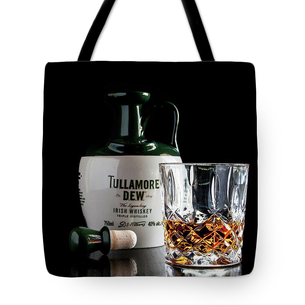 Tullamore Tote Bag featuring the photograph Tullamore D.E.W. Still Life by Adam Reinhart